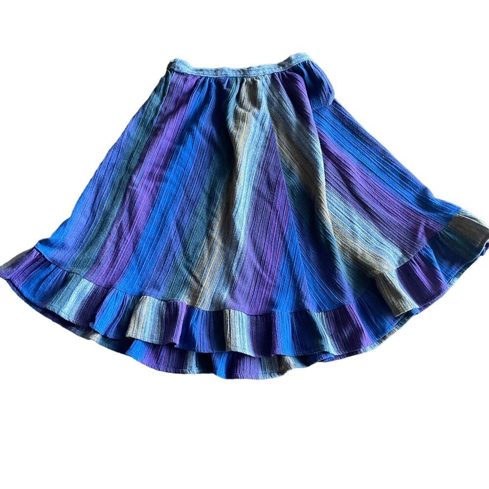 Vintage Panhandle Slim Western Square Dance Skirt Medium Denim Western Cowgirl